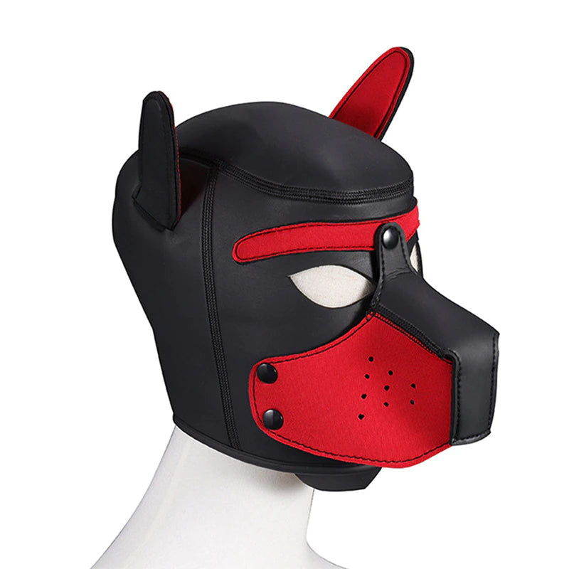 Bdsm Bondage Dog Mask with Detachable Nose.