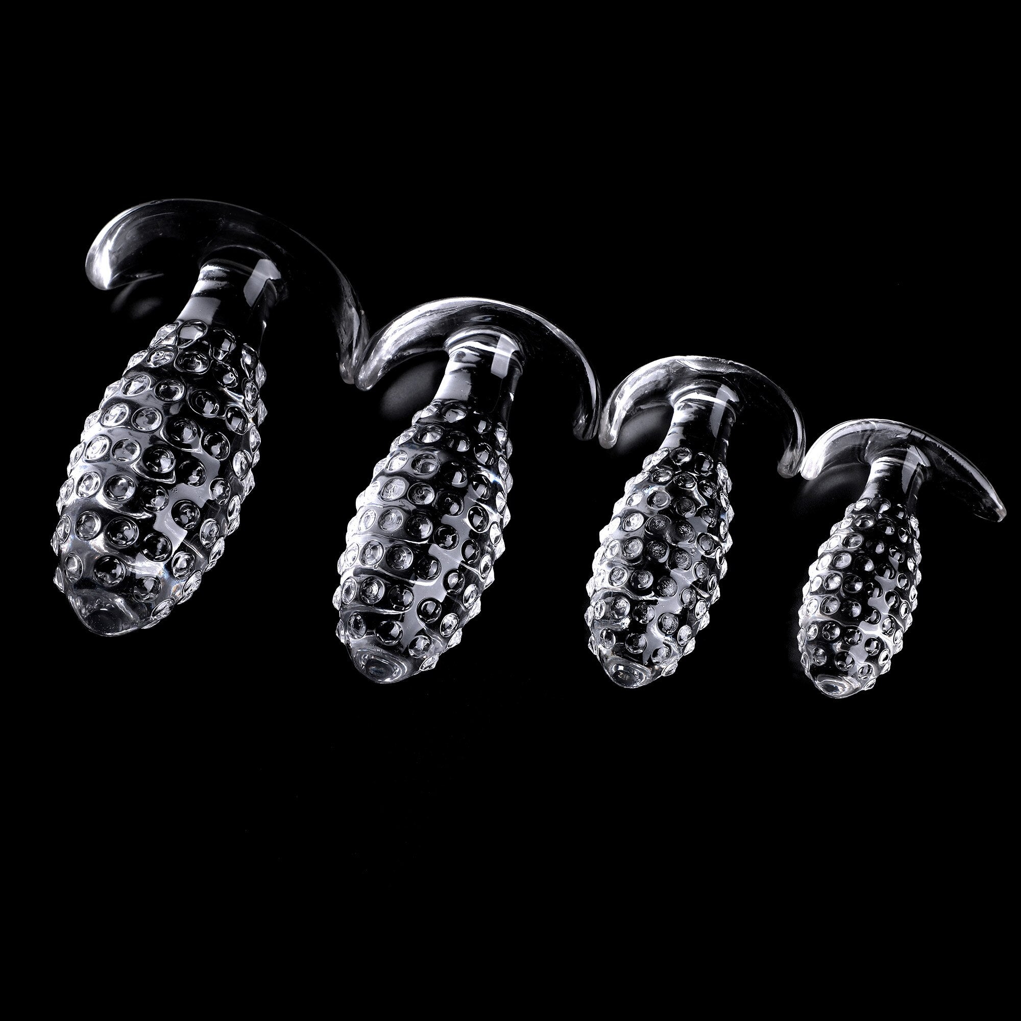 Silicone Pineapple Anal Plug - Crystal Textured Design for Enhanced Pleasure - Available in XS, S, M, L Sizes