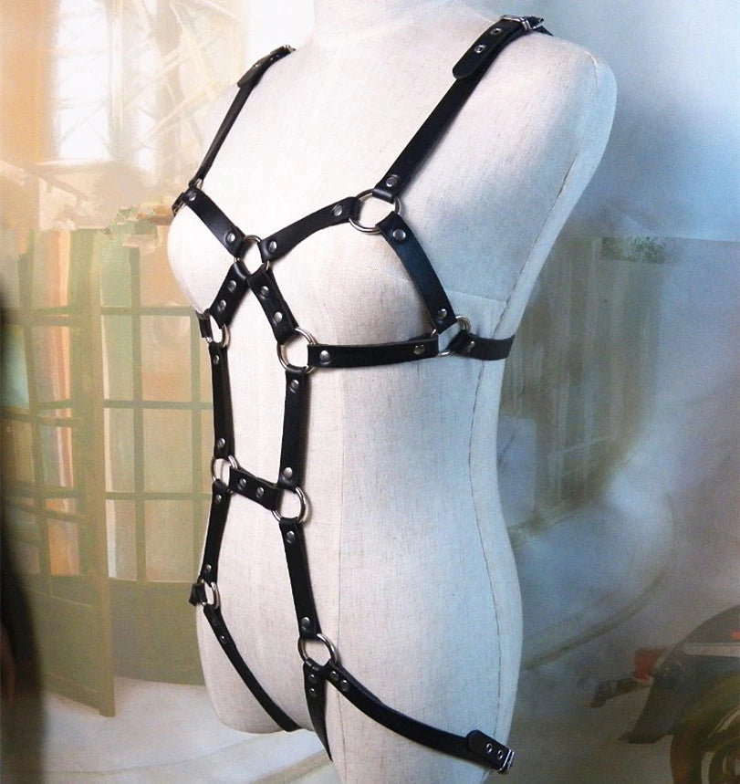BDSM Body Bondage Bra Garter.