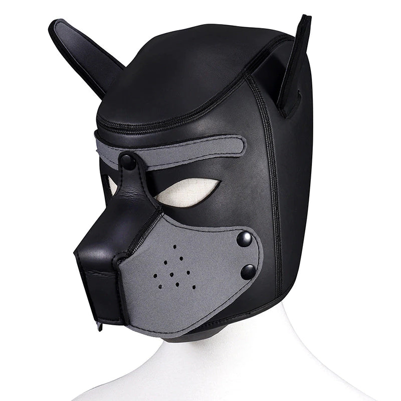 Bdsm Bondage Dog Mask with Detachable Nose.