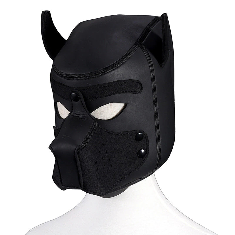 Bdsm Bondage Dog Mask with Detachable Nose.