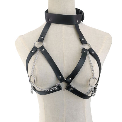 Bondage Collar Harness Breasts