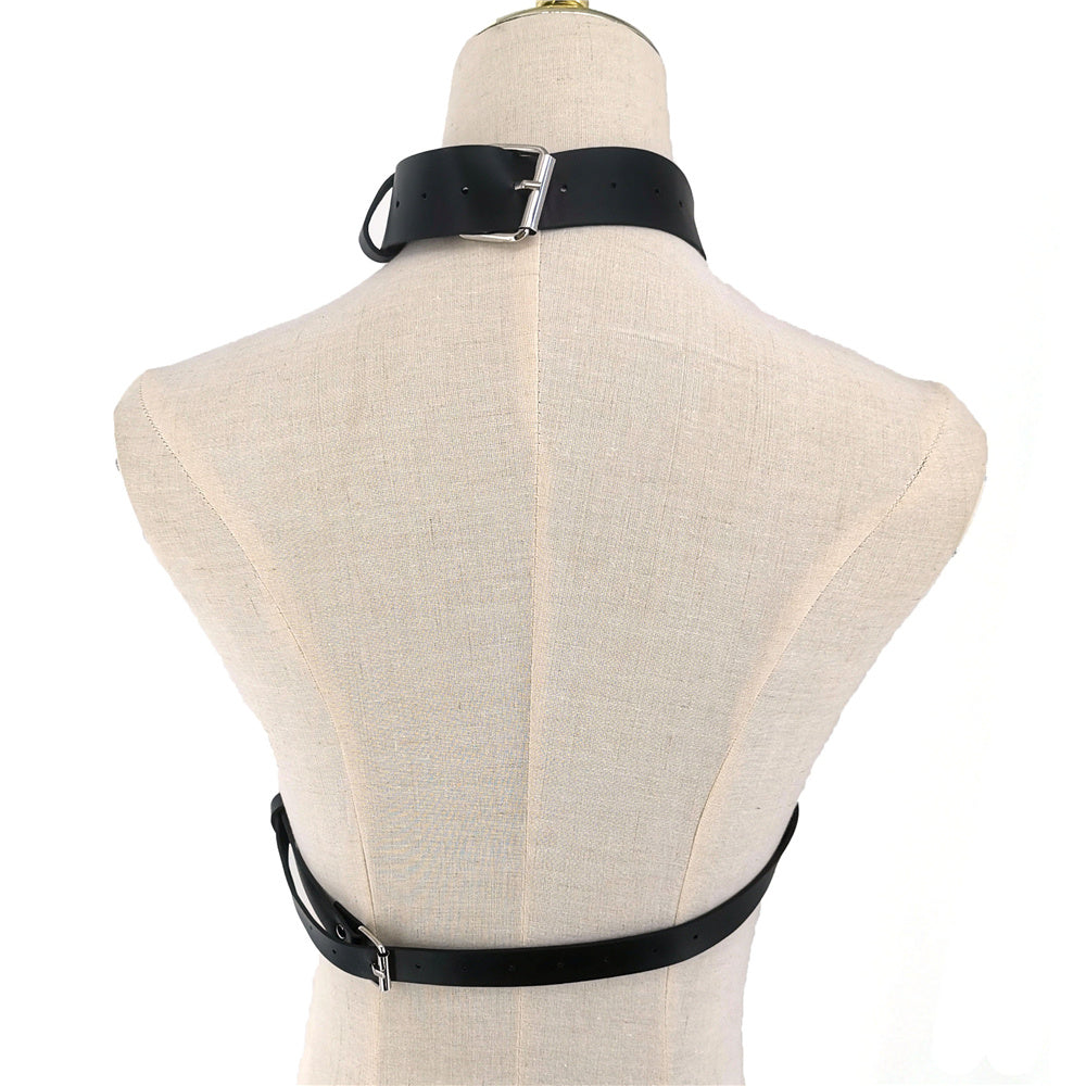 Bondage Collar Harness Breasts.