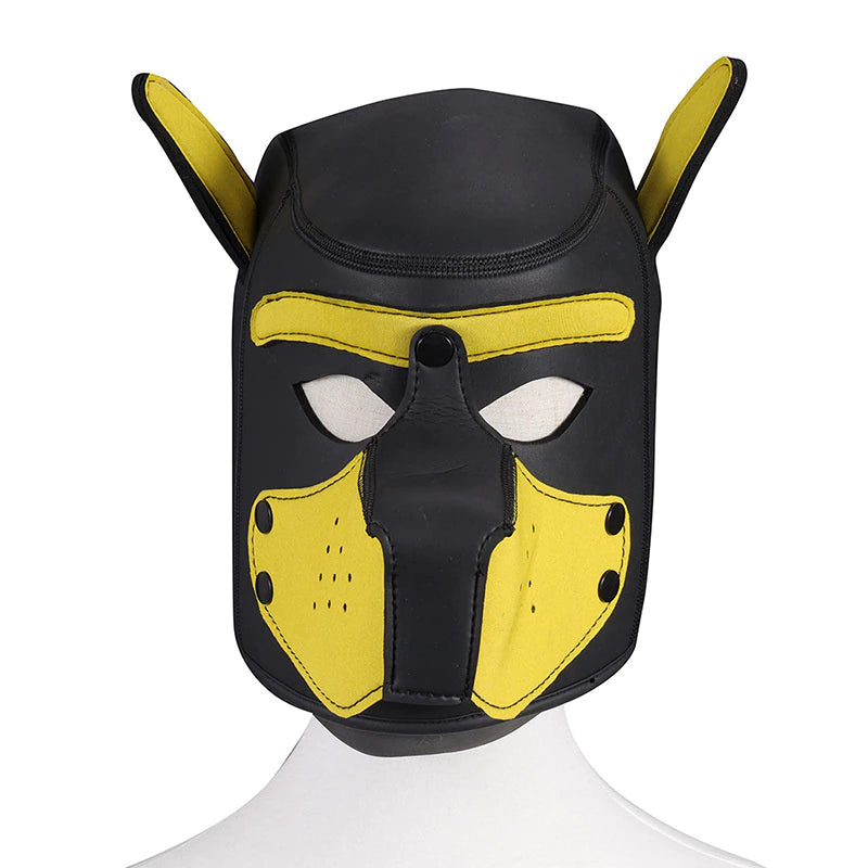 Bdsm Bondage Dog Mask with Detachable Nose.
