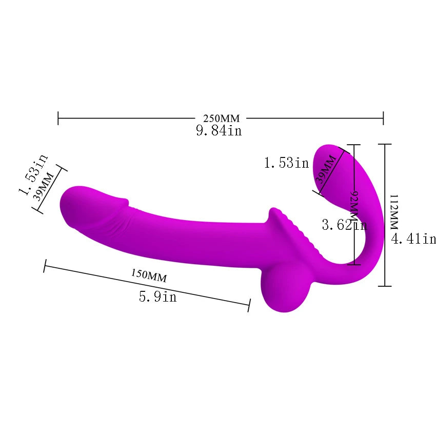 Double-Head Strap-On with Squirting Feature - Realistic Silicone Dildo for Couples
