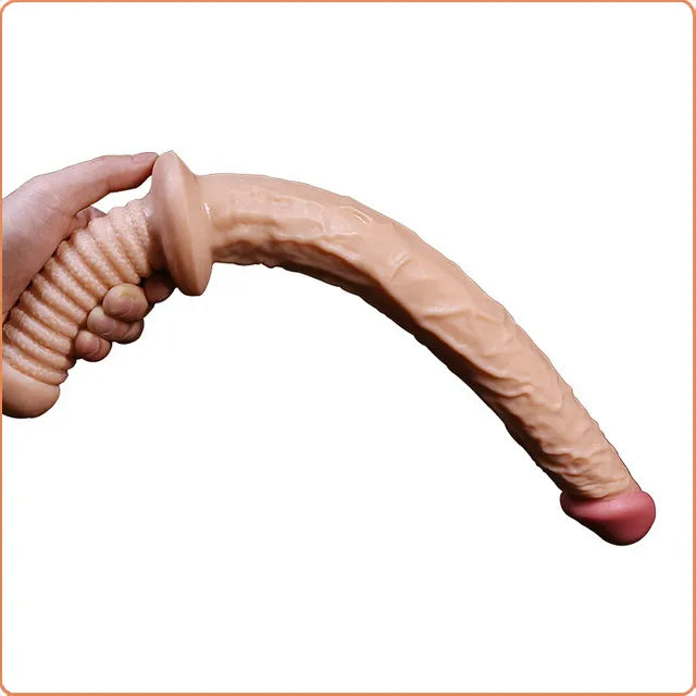Handle silicone big dildo