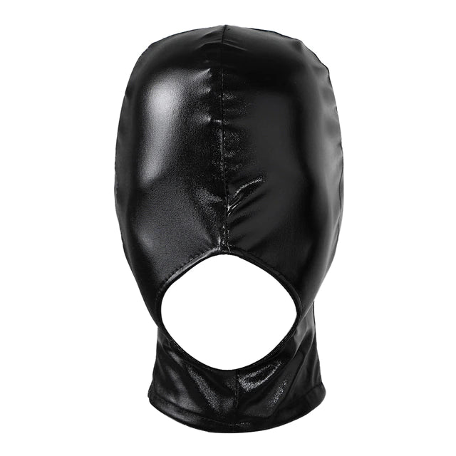 Latex Face Mask with Open Mouth & Eye Cutouts - Role Play Hood for Couples