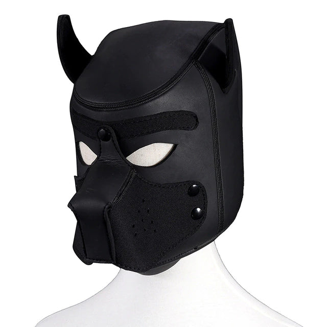 Bdsm Bondage Dog Mask with Detachable Nose.