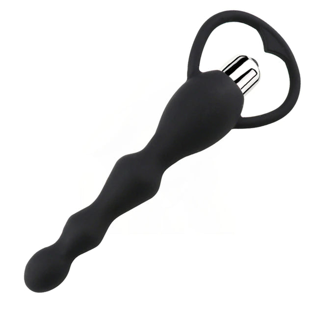 Vibrating Anal Plug with Prostate Massage Beads - Soft Silicone Butt Plug for Couples