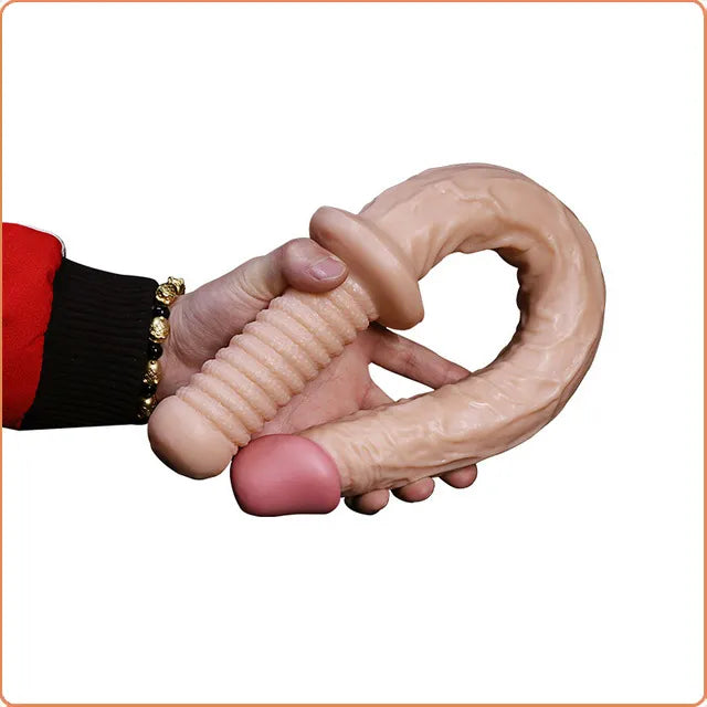 Handle silicone big dildo