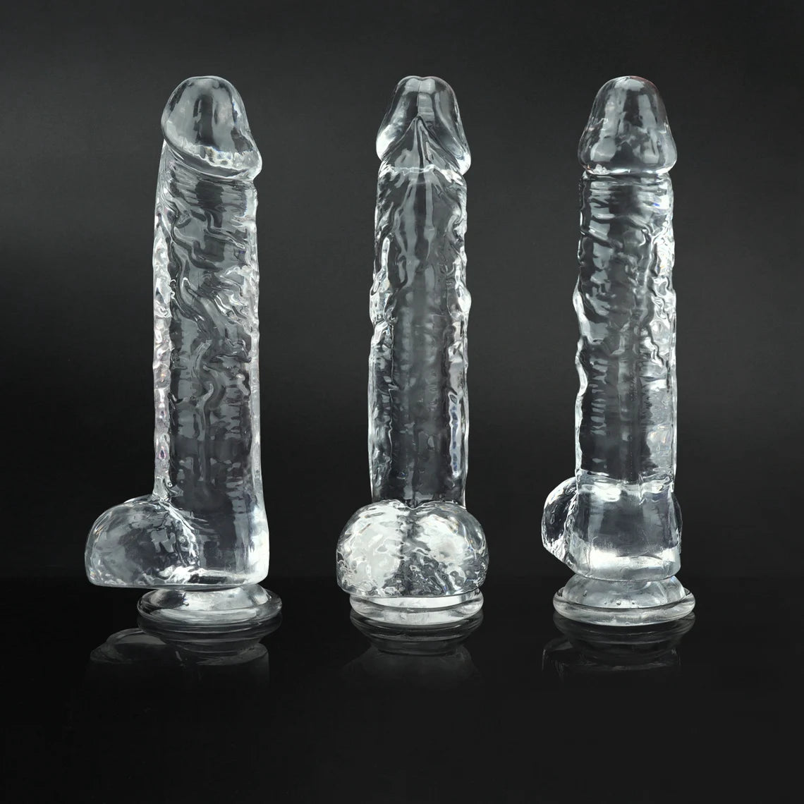 Clear Realistic Dildo, Strong Suction Cup Dildo, Transparent Jelly Dildo.