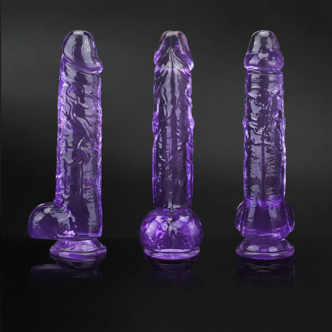 Clear Realistic Dildo, Strong Suction Cup Dildo, Transparent Jelly Dildo.