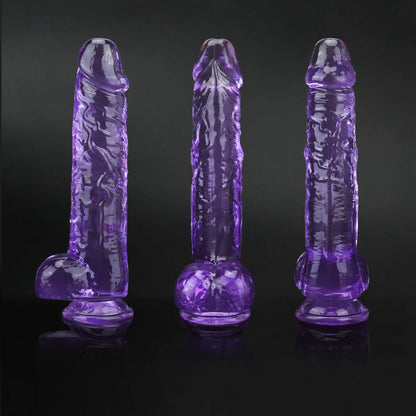 Clear Realistic Dildo, Strong Suction Cup Dildo, Transparent Jelly Dildo