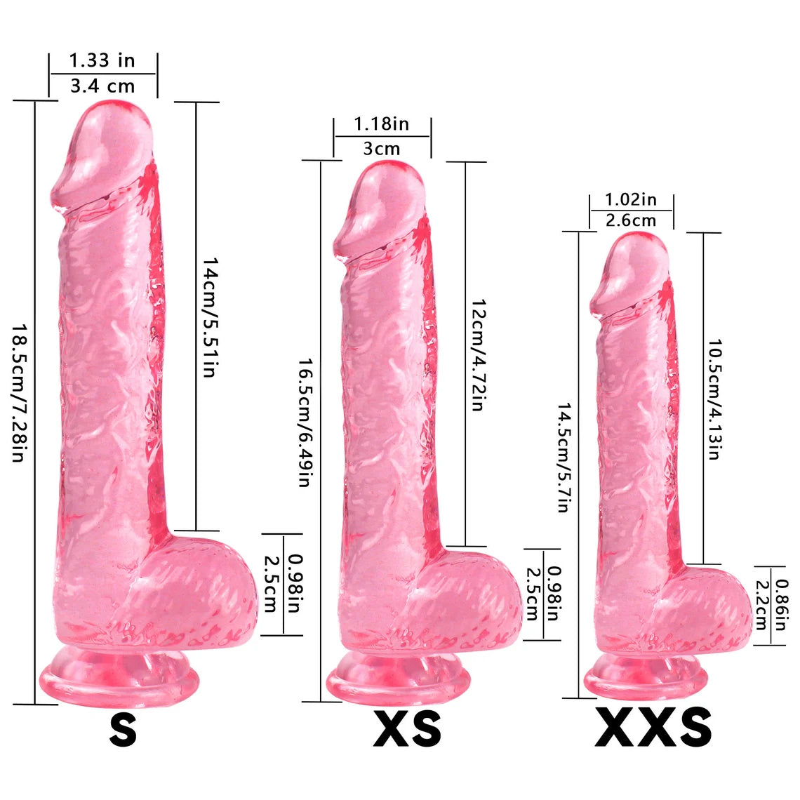 Clear Realistic Dildo, Strong Suction Cup Dildo, Transparent Jelly Dildo.