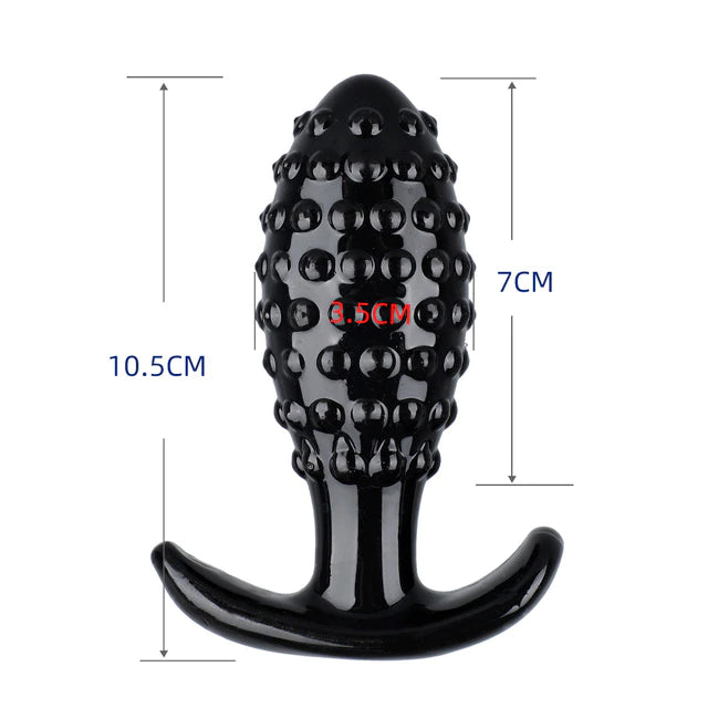 Silicone Pineapple Anal Plug - Crystal Textured Design for Enhanced Pleasure - Available in XS, S, M, L Sizes