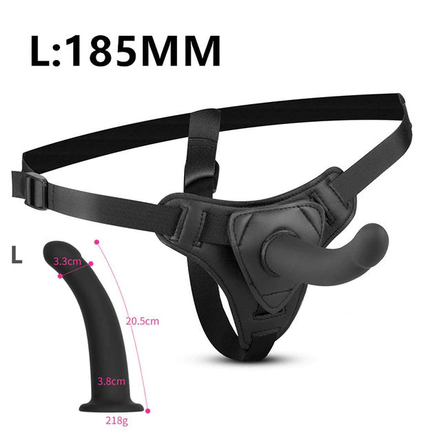 Wearable Dildo Strap-On with Suction Cup - Available in Multiple Sizes for Couples