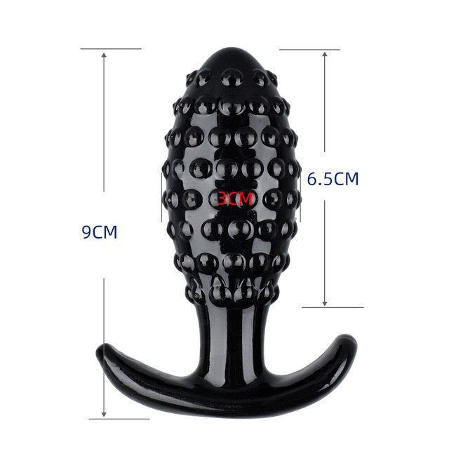 Silicone Pineapple Anal Plug - Crystal Textured Design for Enhanced Pleasure - Available in XS, S, M, L Sizes