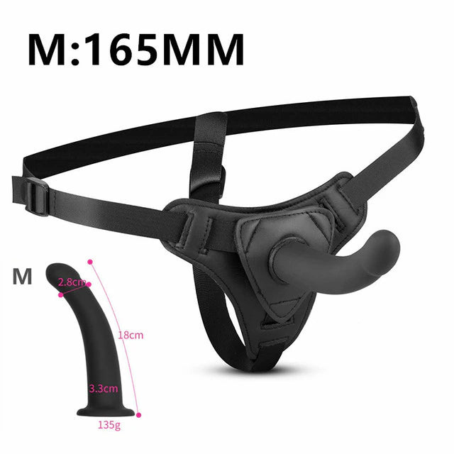 Wearable Dildo Strap-On with Suction Cup - Available in Multiple Sizes for Couples