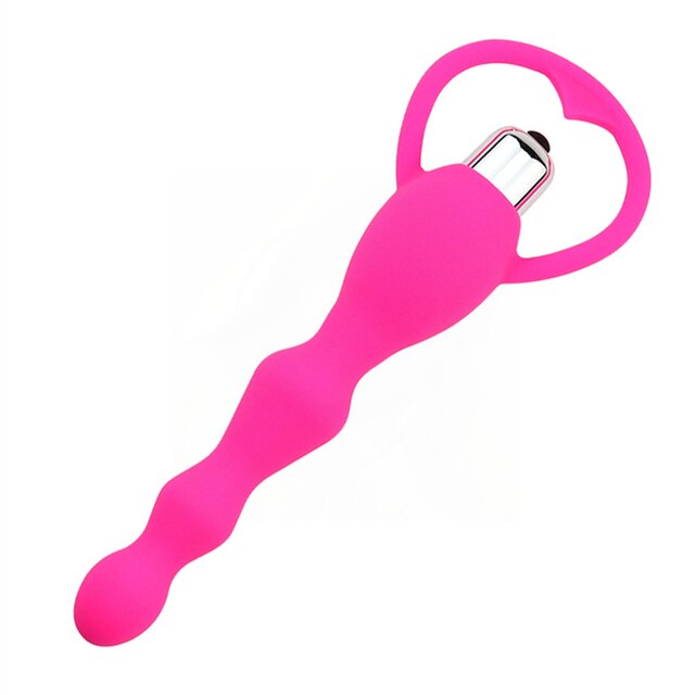 Vibrating Anal Plug with Prostate Massage Beads - Soft Silicone Butt Plug for Couples