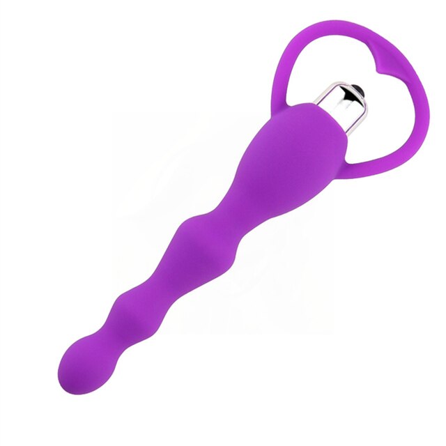 Vibrating Anal Plug with Prostate Massage Beads - Soft Silicone Butt Plug for Couples