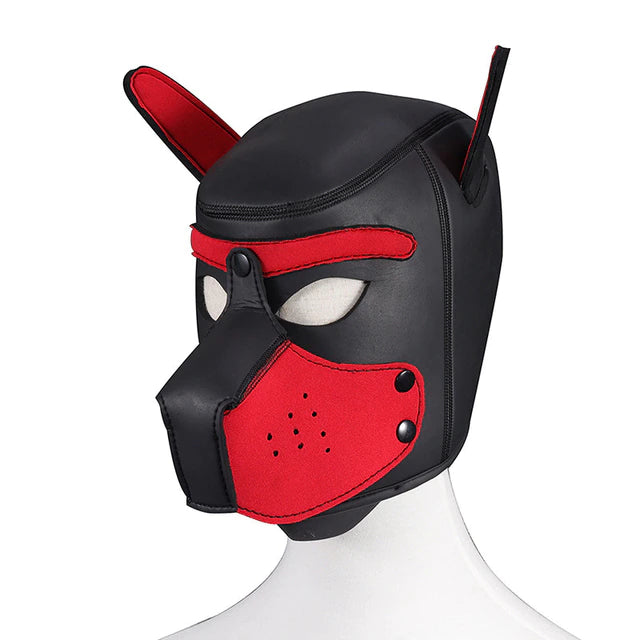Bdsm Bondage Dog Mask with Detachable Nose.