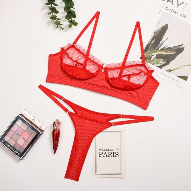 Ensemble de soutien-gorge en dentelle de lingerie sexy