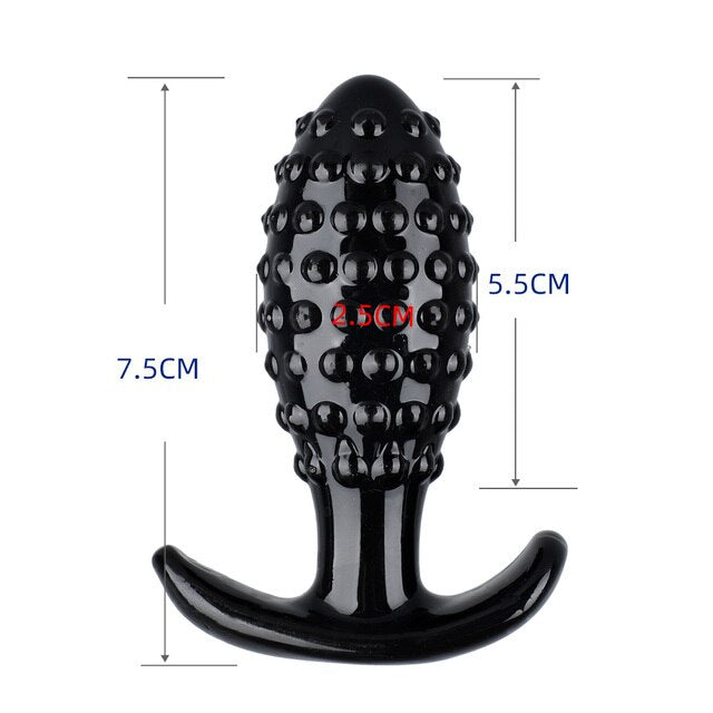 Silicone Pineapple Anal Plug - Crystal Textured Design for Enhanced Pleasure - Available in XS, S, M, L Sizes
