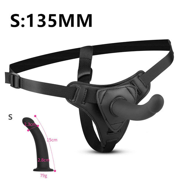 Wearable Dildo Strap-On with Suction Cup - Available in Multiple Sizes for Couples