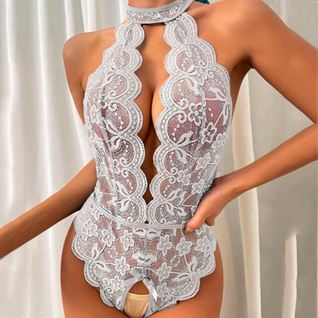 Body sexy, soutien-gorge ouvert, sous-vêtements sans entrejambe