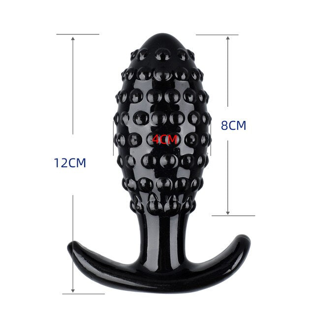 Silicone Pineapple Anal Plug - Crystal Textured Design for Enhanced Pleasure - Available in XS, S, M, L Sizes