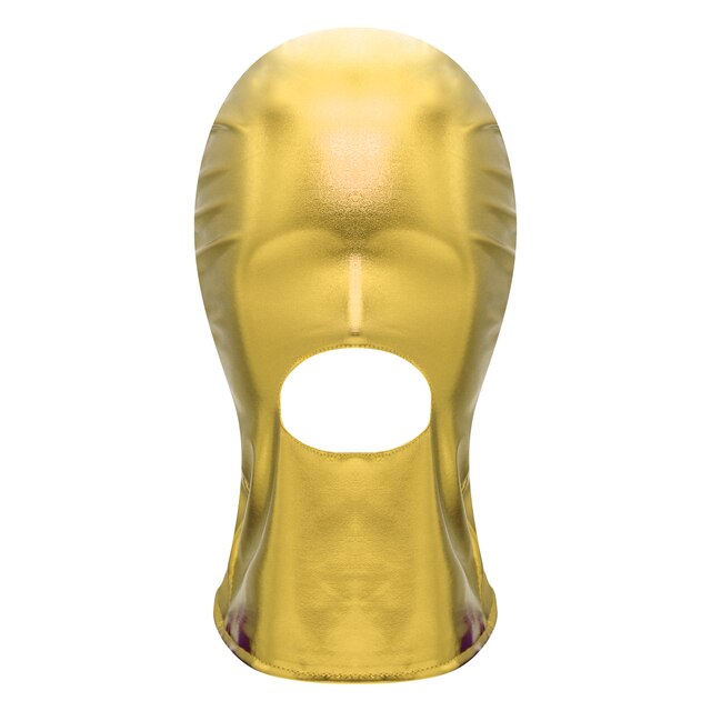 Latex Face Mask with Open Mouth & Eye Cutouts - Role Play Hood for Couples