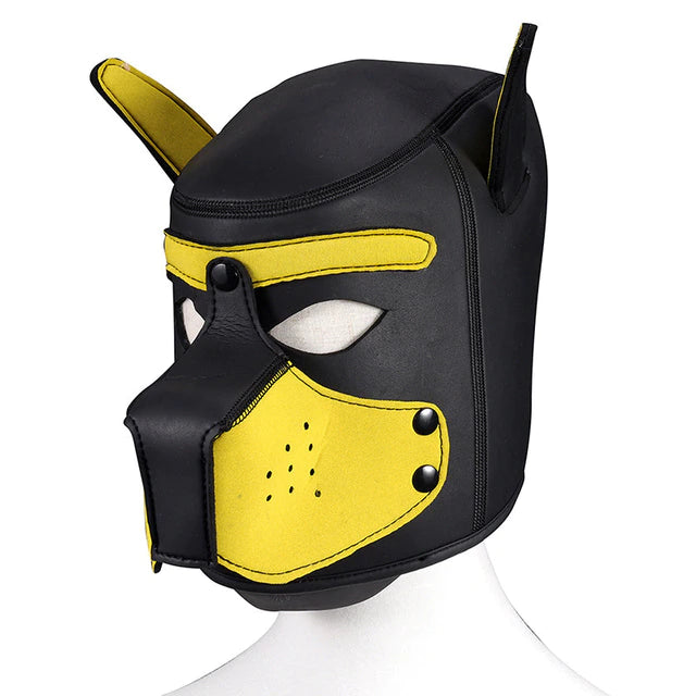 Bdsm Bondage Dog Mask with Detachable Nose.